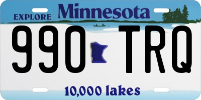 MN license plate 990TRQ