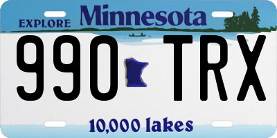 MN license plate 990TRX