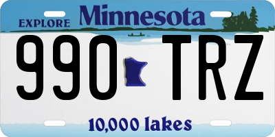 MN license plate 990TRZ