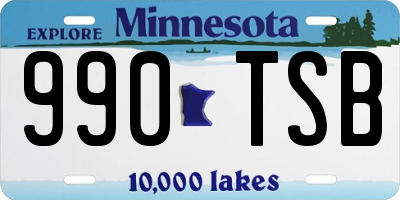 MN license plate 990TSB
