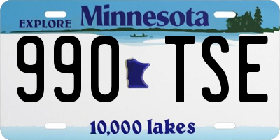 MN license plate 990TSE