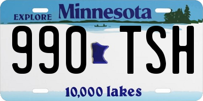 MN license plate 990TSH