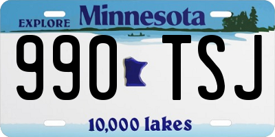 MN license plate 990TSJ