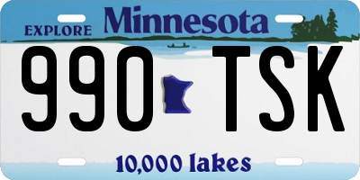MN license plate 990TSK