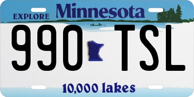 MN license plate 990TSL