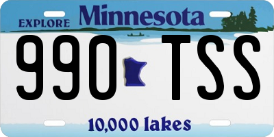 MN license plate 990TSS