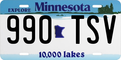 MN license plate 990TSV