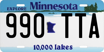 MN license plate 990TTA