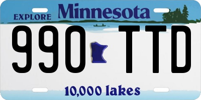 MN license plate 990TTD