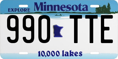 MN license plate 990TTE