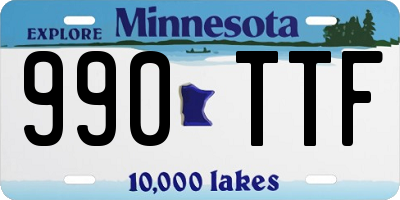 MN license plate 990TTF