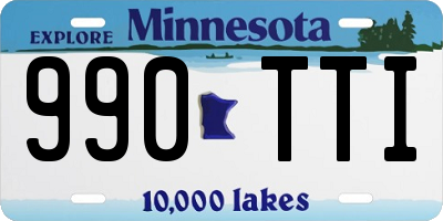 MN license plate 990TTI