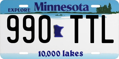 MN license plate 990TTL