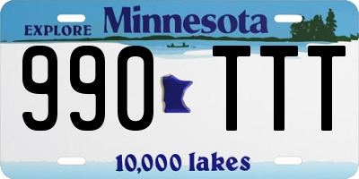 MN license plate 990TTT