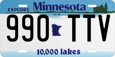 MN license plate 990TTV