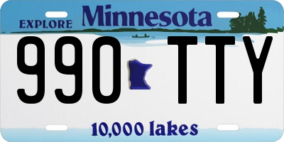 MN license plate 990TTY