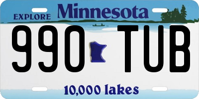 MN license plate 990TUB