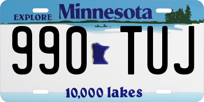 MN license plate 990TUJ