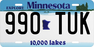 MN license plate 990TUK