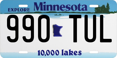 MN license plate 990TUL
