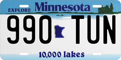 MN license plate 990TUN