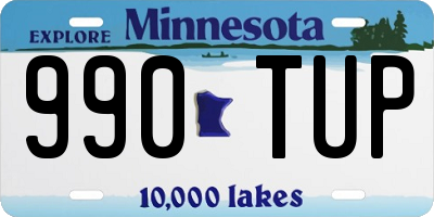 MN license plate 990TUP