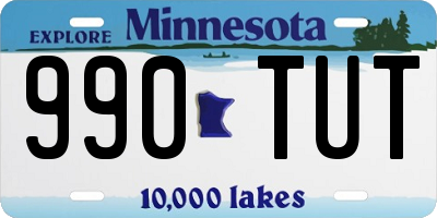 MN license plate 990TUT