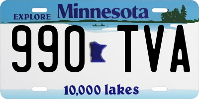 MN license plate 990TVA