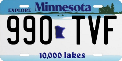 MN license plate 990TVF