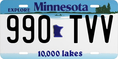 MN license plate 990TVV