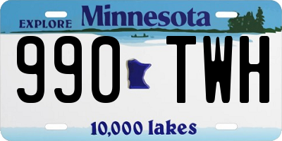 MN license plate 990TWH
