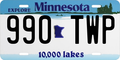 MN license plate 990TWP