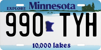 MN license plate 990TYH