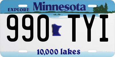 MN license plate 990TYI