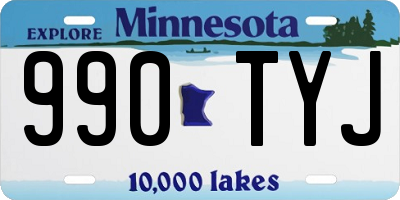 MN license plate 990TYJ