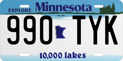 MN license plate 990TYK