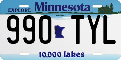 MN license plate 990TYL