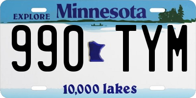 MN license plate 990TYM