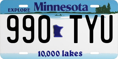MN license plate 990TYU