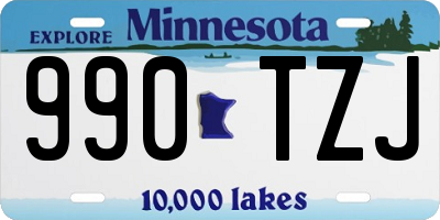 MN license plate 990TZJ