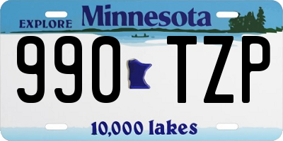 MN license plate 990TZP