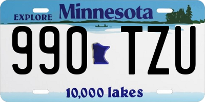 MN license plate 990TZU