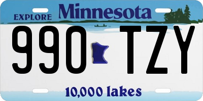 MN license plate 990TZY