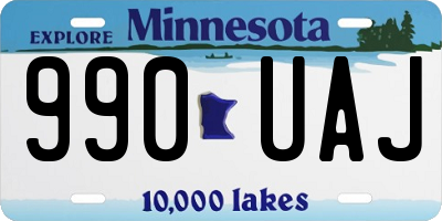 MN license plate 990UAJ