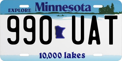 MN license plate 990UAT