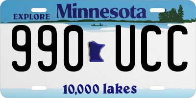 MN license plate 990UCC