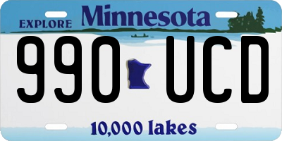 MN license plate 990UCD