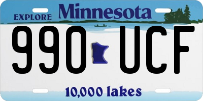 MN license plate 990UCF