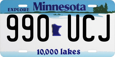 MN license plate 990UCJ