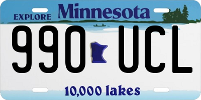 MN license plate 990UCL